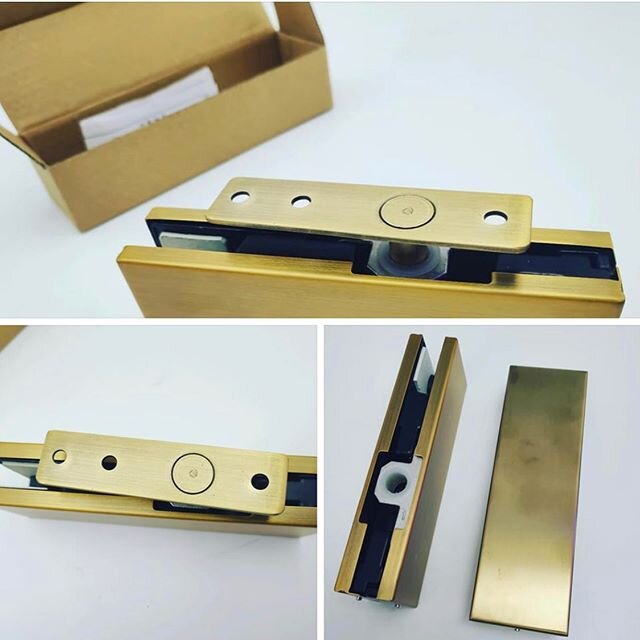 We love these Titanium bronze pivot clamp hinge samples from our friends at @glass_hardwareasia