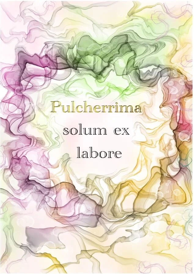 Latin Quote with alcohol ink twirls