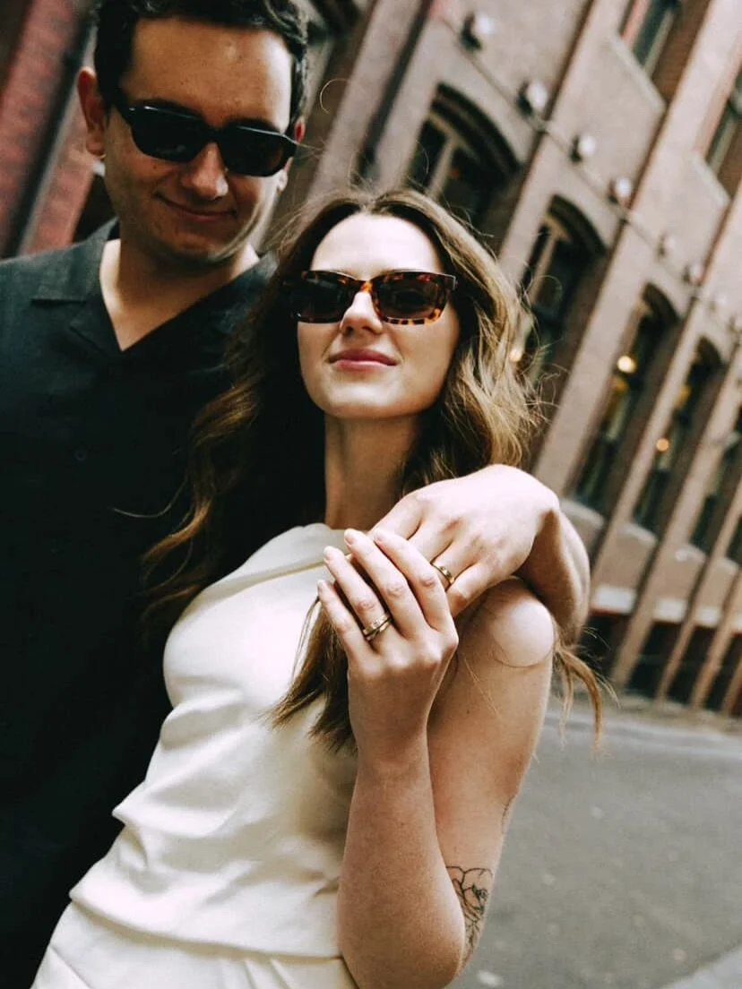 Taking a moment to show off my wonderful clients Maddie &amp; Lance&rsquo;s wedding photos!! 😎💍

I absolutely love being able to complete a ring set with a fitted matching wedding band, Maddie&rsquo;s features a delicate constellation of small diam