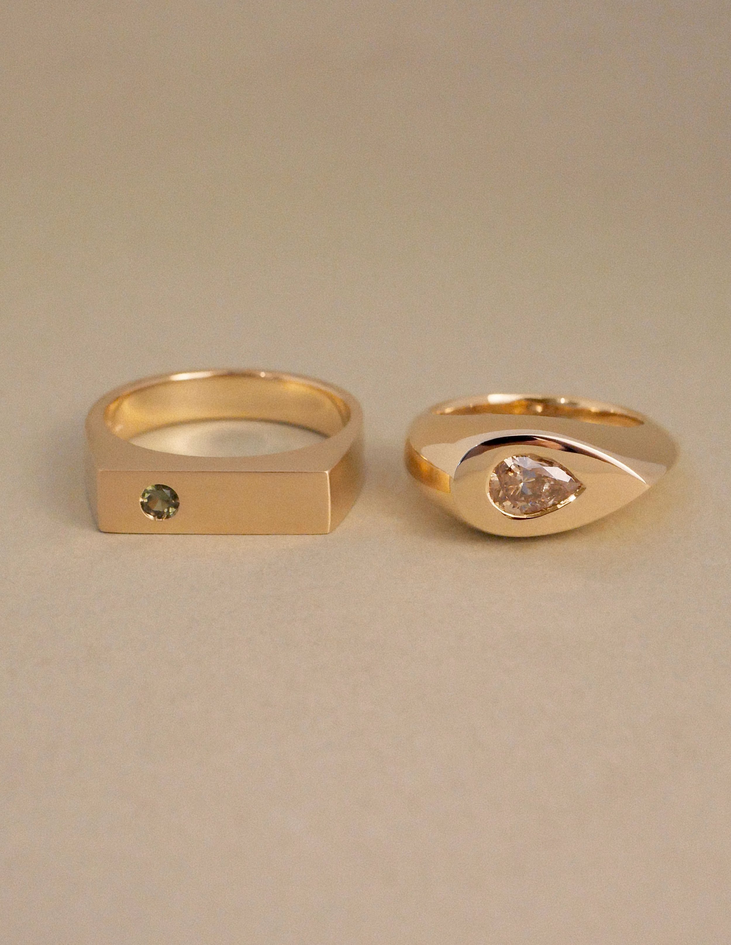 Maria &amp; Bax came to visit me with very different ideas for their rings, but the final outcome was something else entirely. 💚🥂   One of the small joys of having in person consults is getting to know each person, understanding what draws them to 