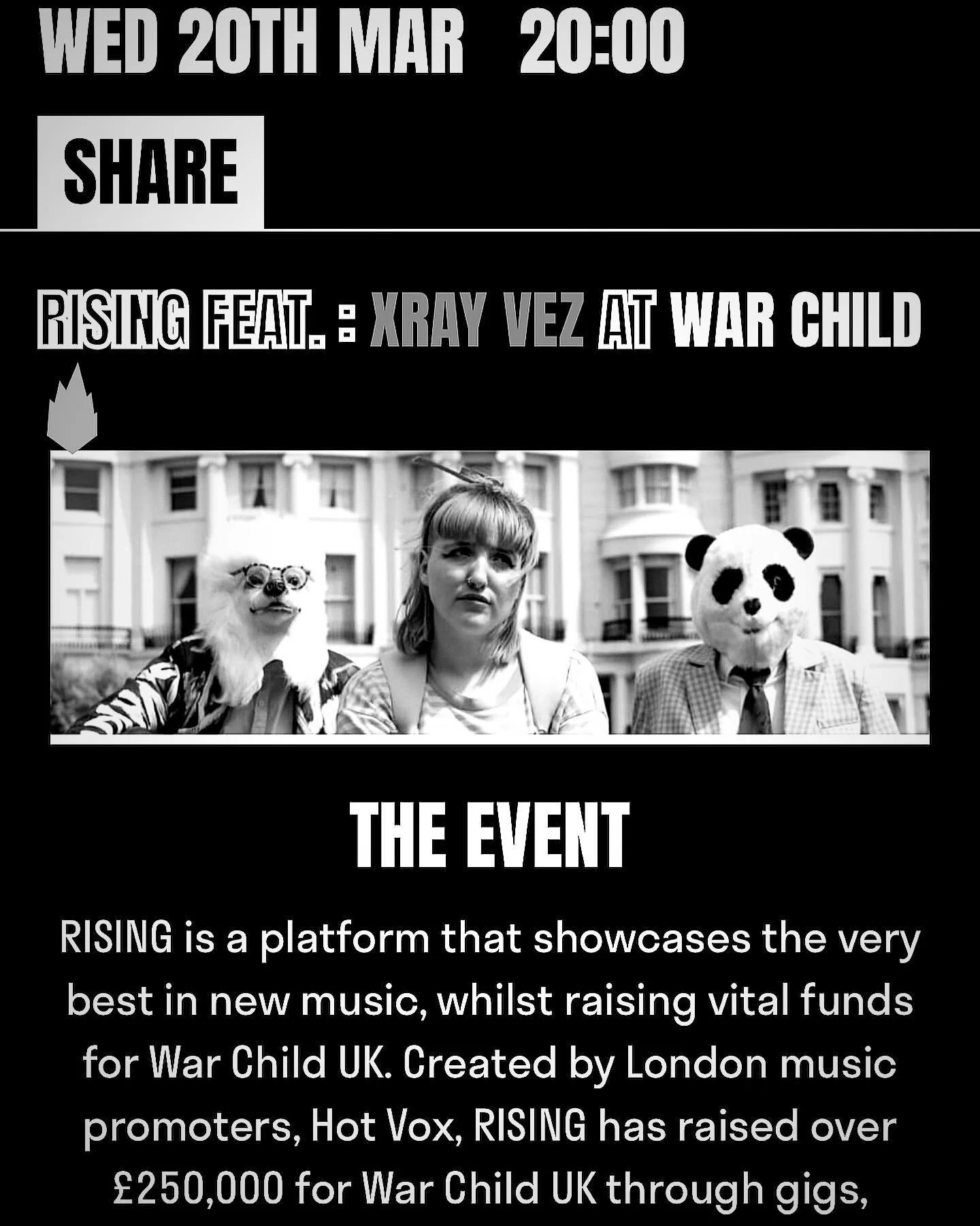 Really happy to have been able to mix and master @xray_vez live session for a great cause. War affects children for the rest of their lives. 

hotvox.co.uk/event/rising-feat-xray-vez/ 

#warchild #hotvox #master #masteringengineer #music #xrayvez