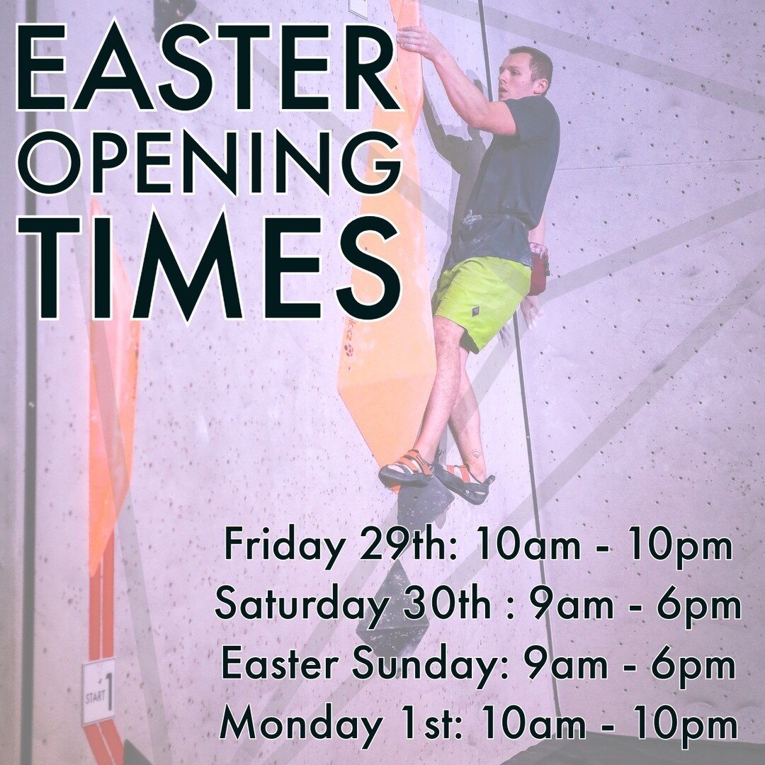 We are open our normal hours over the Easter weekend so loads of time to fit in your climbing in between egg hunting! 

All of our kids clubs will be running as normal and we also have some Easter holiday clubs launching next week too. 

#volume1clim