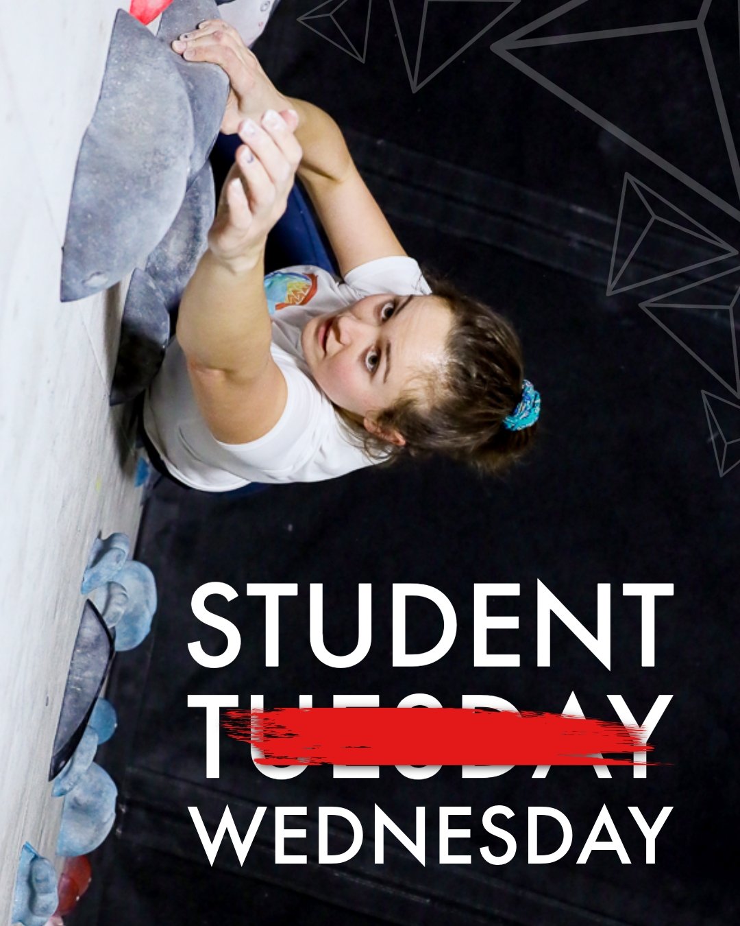 Student Tuesday is becoming Student Wednesday!

Due to the change in our setting schedule and also from feedback from local students, we are moving our Student Tuesday to Wednesday from next month. 

All other terms are the same, just on a different 