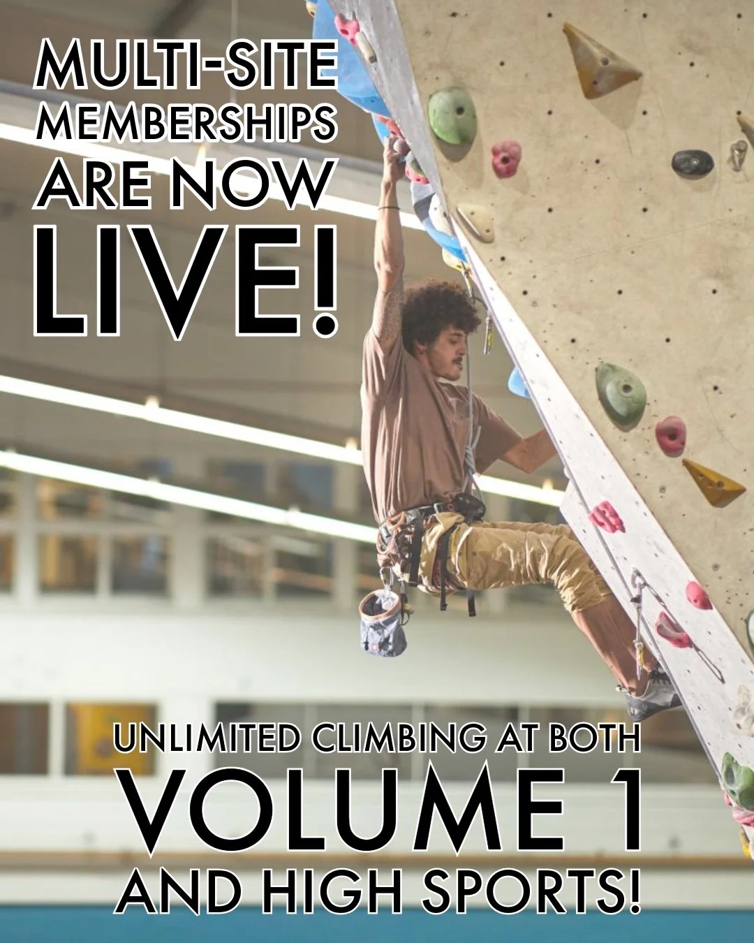 Last week we successfully migrated @highsportsbrighton over to Beta, the same system that we use at Volume 1 Climbing.

Now that we are on the same system, we are very happy to offer our multi-site membership offerings.

Existing Members &ndash; Upgr