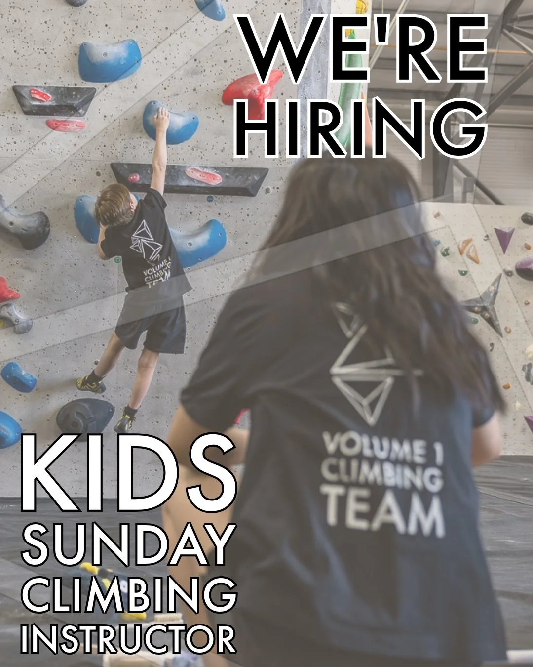 Job Vacancy - We're looking for an enthusiastic Sunday Kids Club instructor to help deliver fun, high quality climbing sessions for children. 

We welcome applicants with climbing instructor experience or qualifications, or a strong background workin