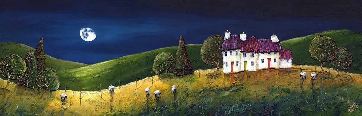 Dreaming Pastures 121x39cm in 139x57cm frame