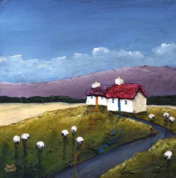 Peaceful Pair 40x40cm in 60x60cm frame