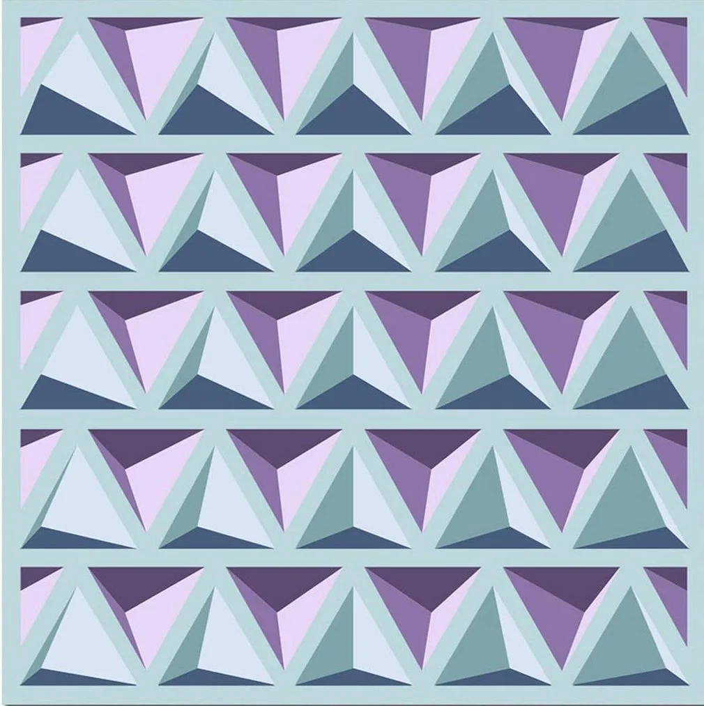 Triangulation No2 95x95cm, framed