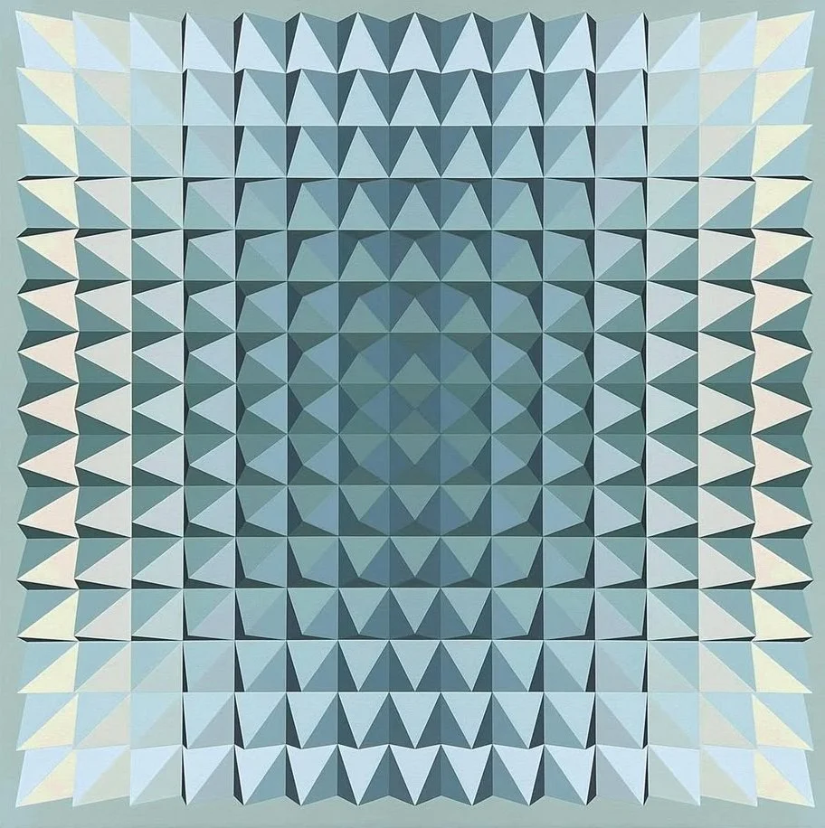 Pyramid Progression No9 100x100cm, framed