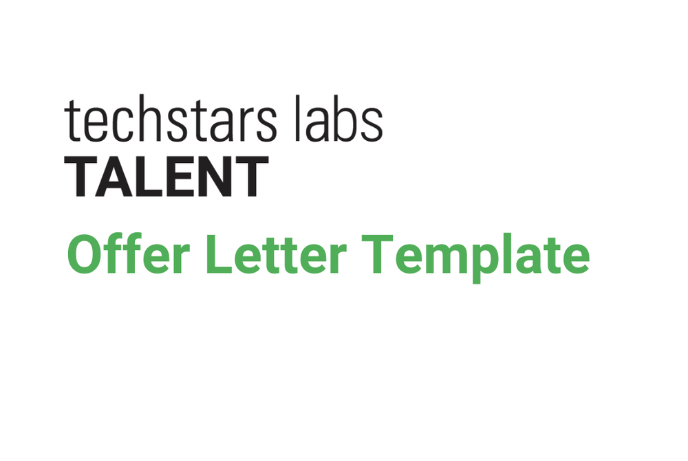 Offer Letter Template Techstars Talent