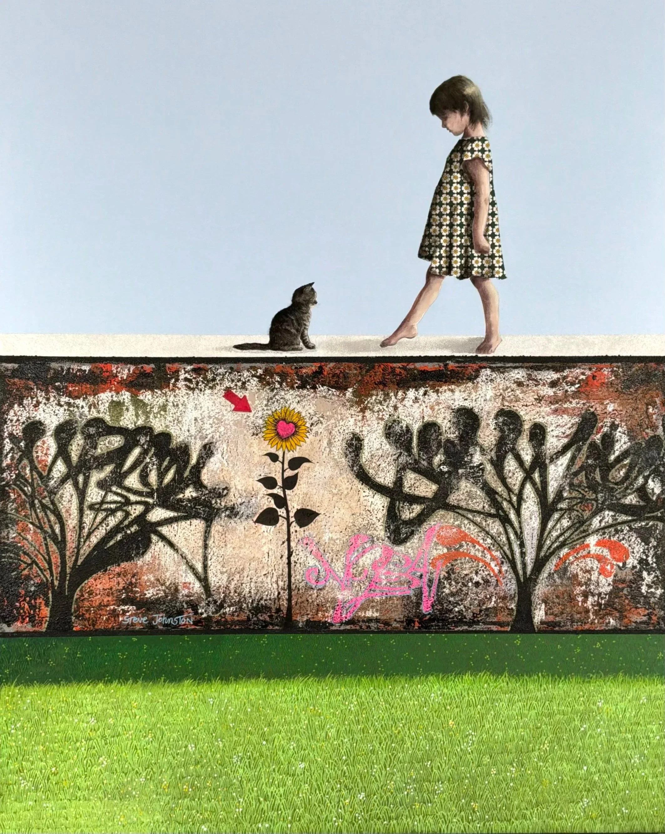 Just a girl and her cat.  