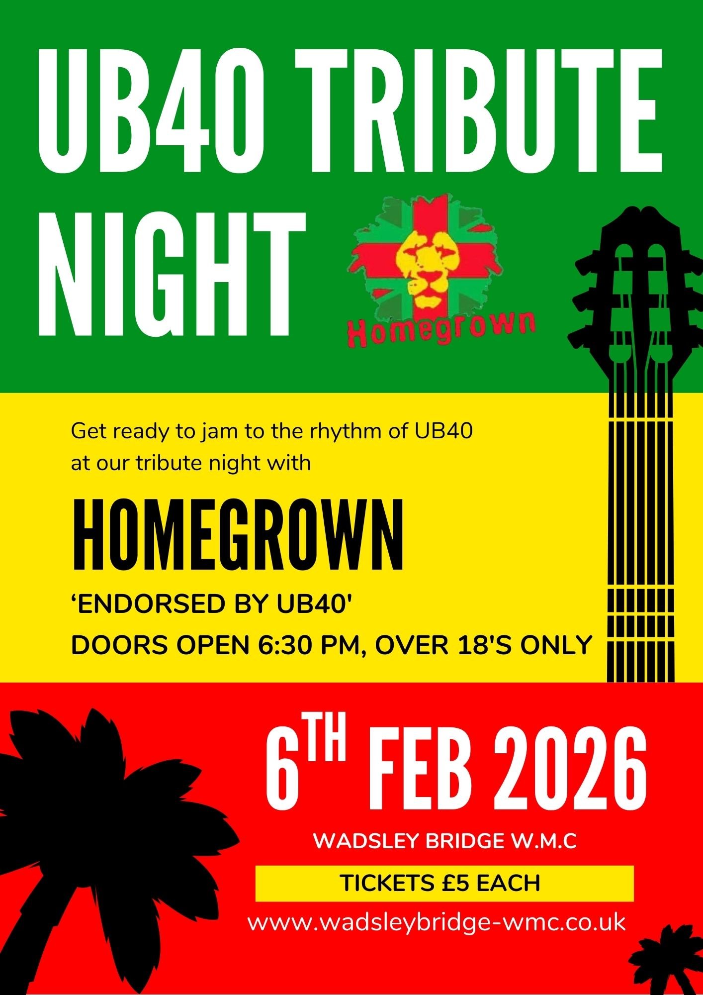 Homegrown - UB40 Tribute Night!