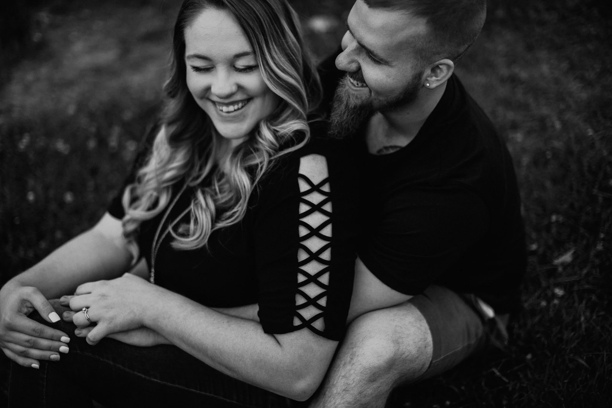 Raw emotion journalistic engagement session in downtown Nashville
