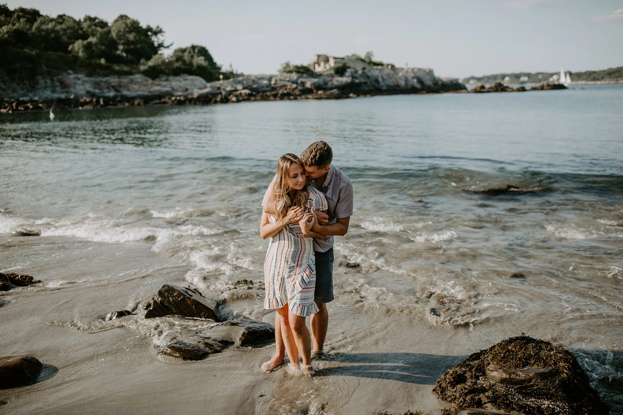 Portland, Maine couples session at Cape Elizabeth by Travel photographer, Allie Chambers