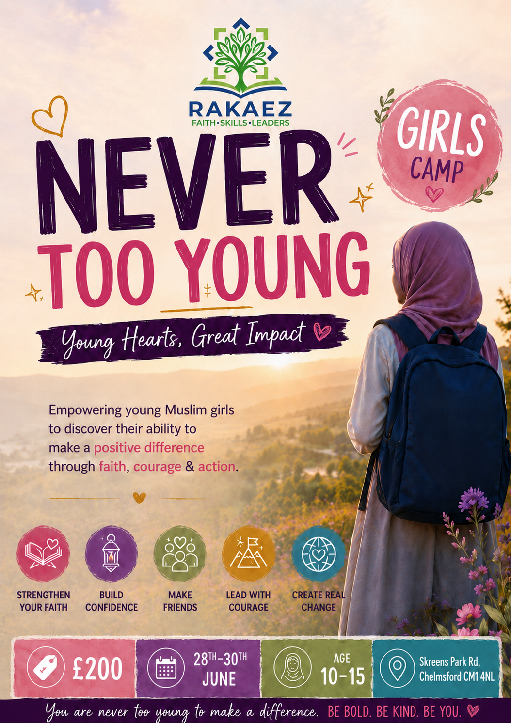Never Too young: Young hearts, Greats Impact - Rakaez Fatayat Camp