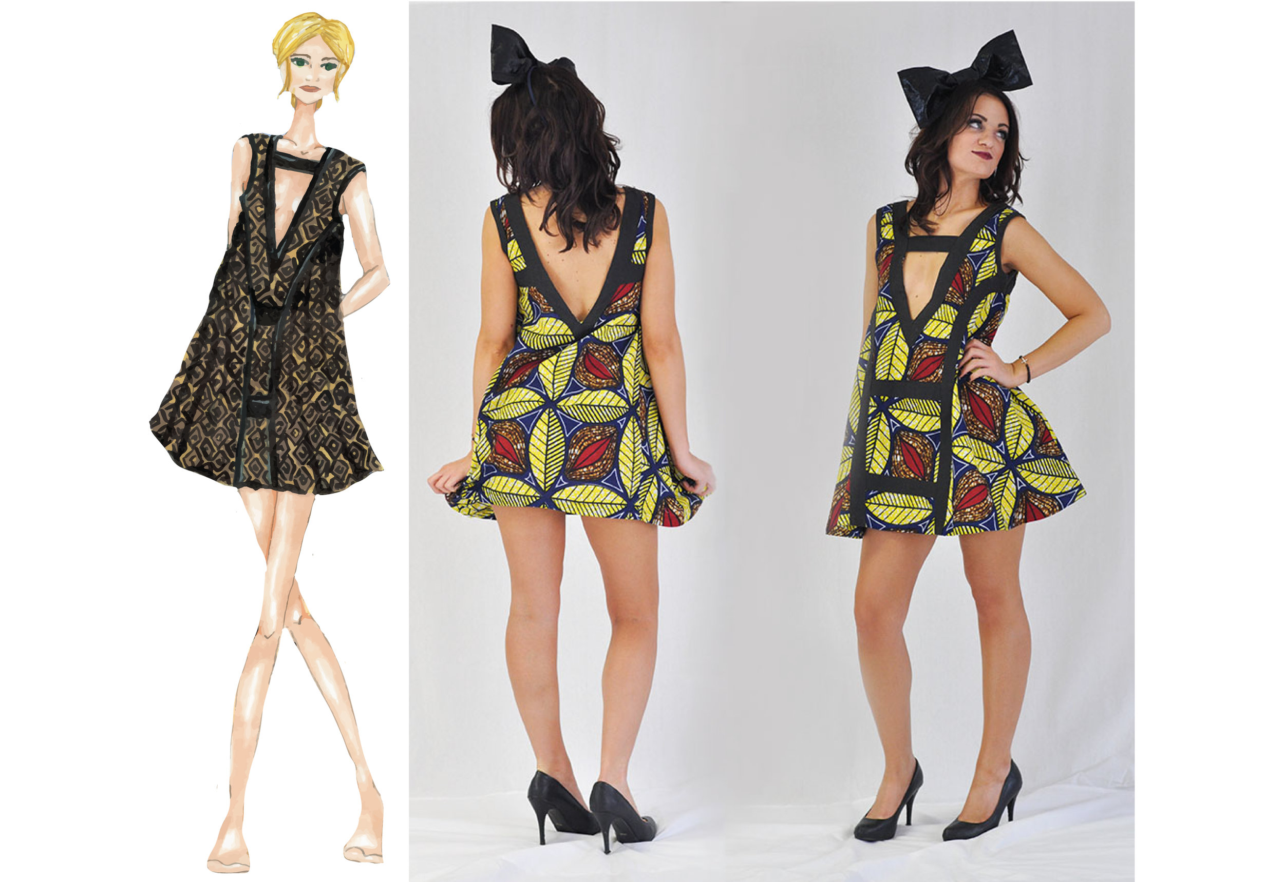 Accompanying Concept Piece Using the Artisan Printed Fabrics.