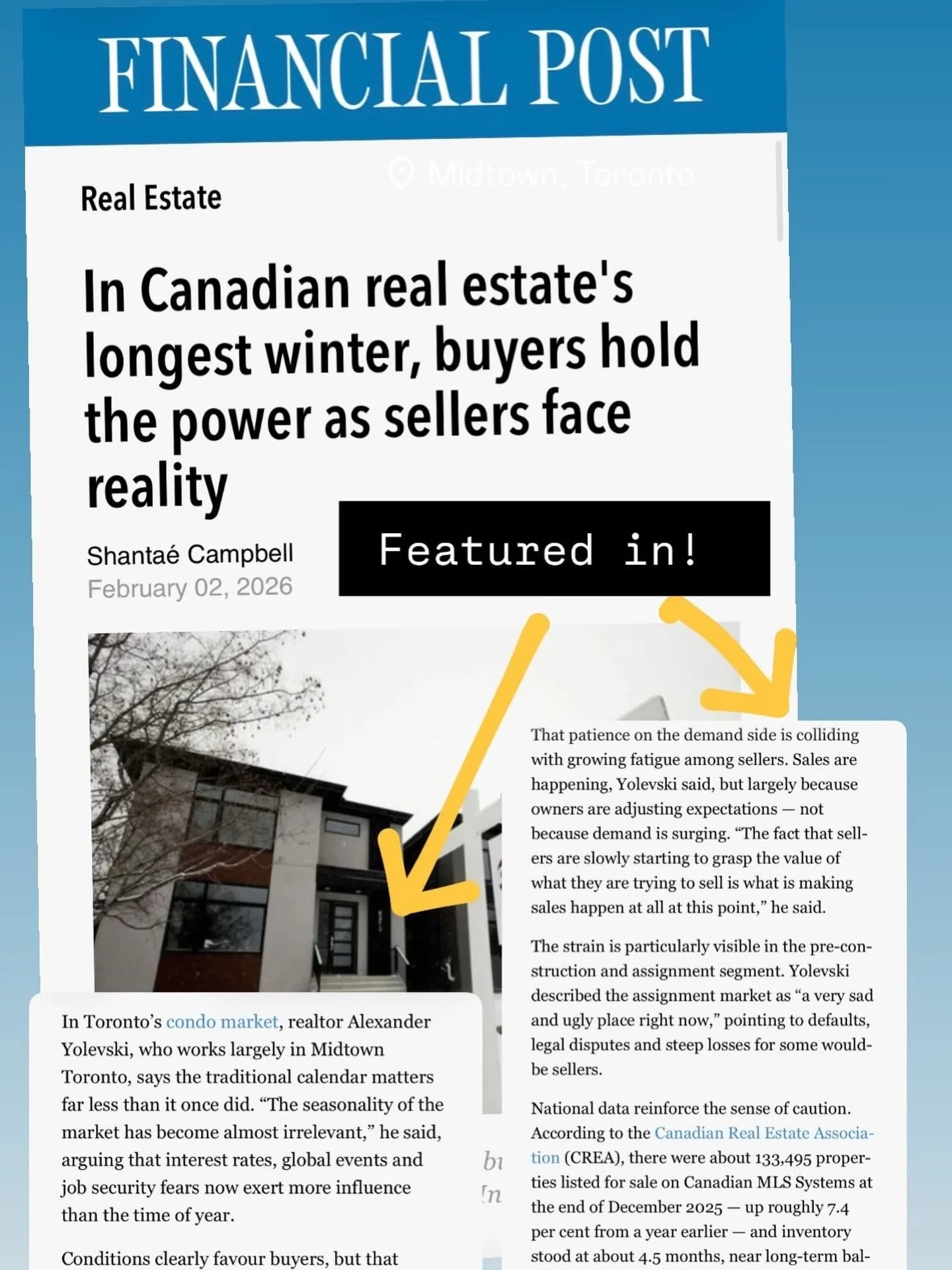 Thank you @financialpost for featuring me in your article and for the great conversation we had on the current state of Toronto&rsquo;s real estate market and what we can expect over the next few months with regards to the behaviour of both buyers an