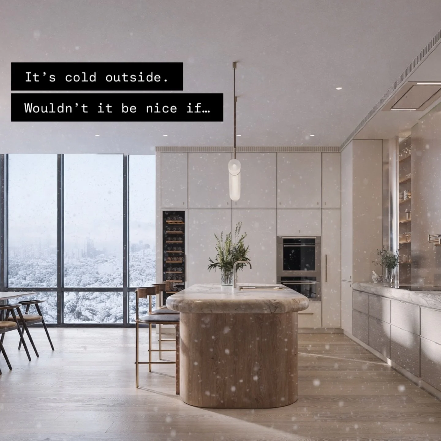 When is this cold outside? ❄️

Days like today in Midtown Toronto make winter feel extra long.

Now imagine watching the snow fall from floor-to-ceiling windows, warm inside your own beautiful condo.

A cozy fireplace, sauna, jacuzzi, red light thera