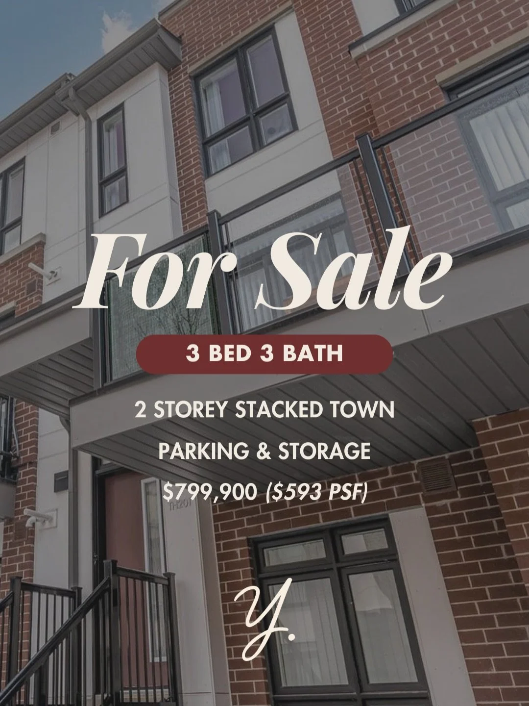 JUST LISTED: An incredible deal for this large sun-filled, corner 3-bedroom, 3 full bathrooms, 2-storey stacked townhome with parking and locker included. 

A perfect family home built by awarding winning Daniels, Builder of the Year in 2025, and one