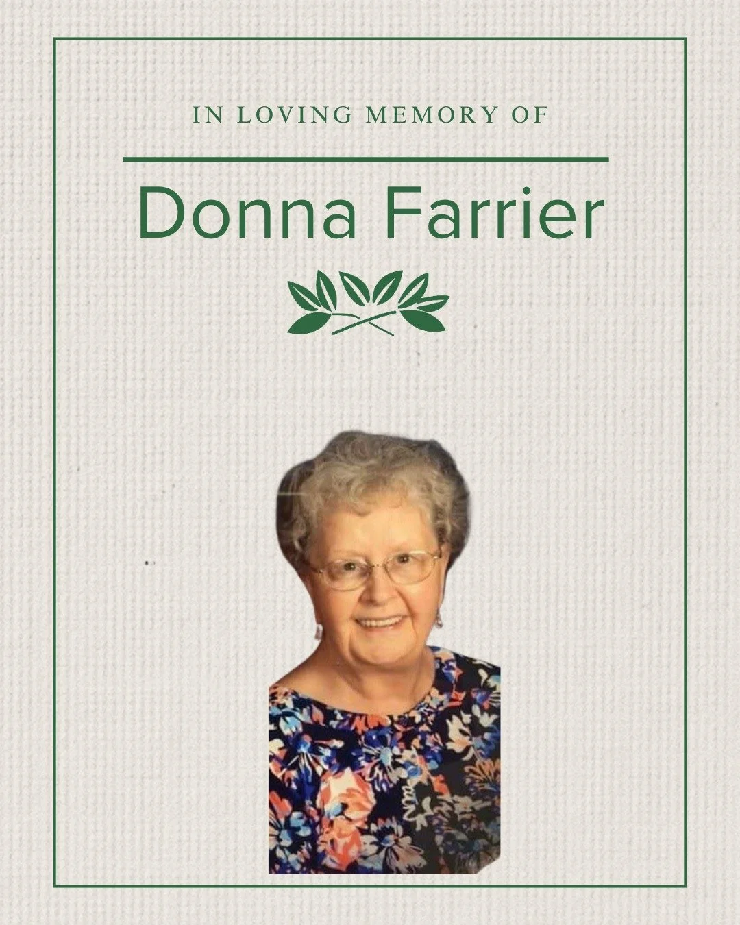 We are grateful for the generous donations made in memory of Donna Farrier. Feeding others was more than a passion for Donna &mdash; it was a cornerstone of her life and a reflection of her love and care for the community.

Even in her passing, Donna