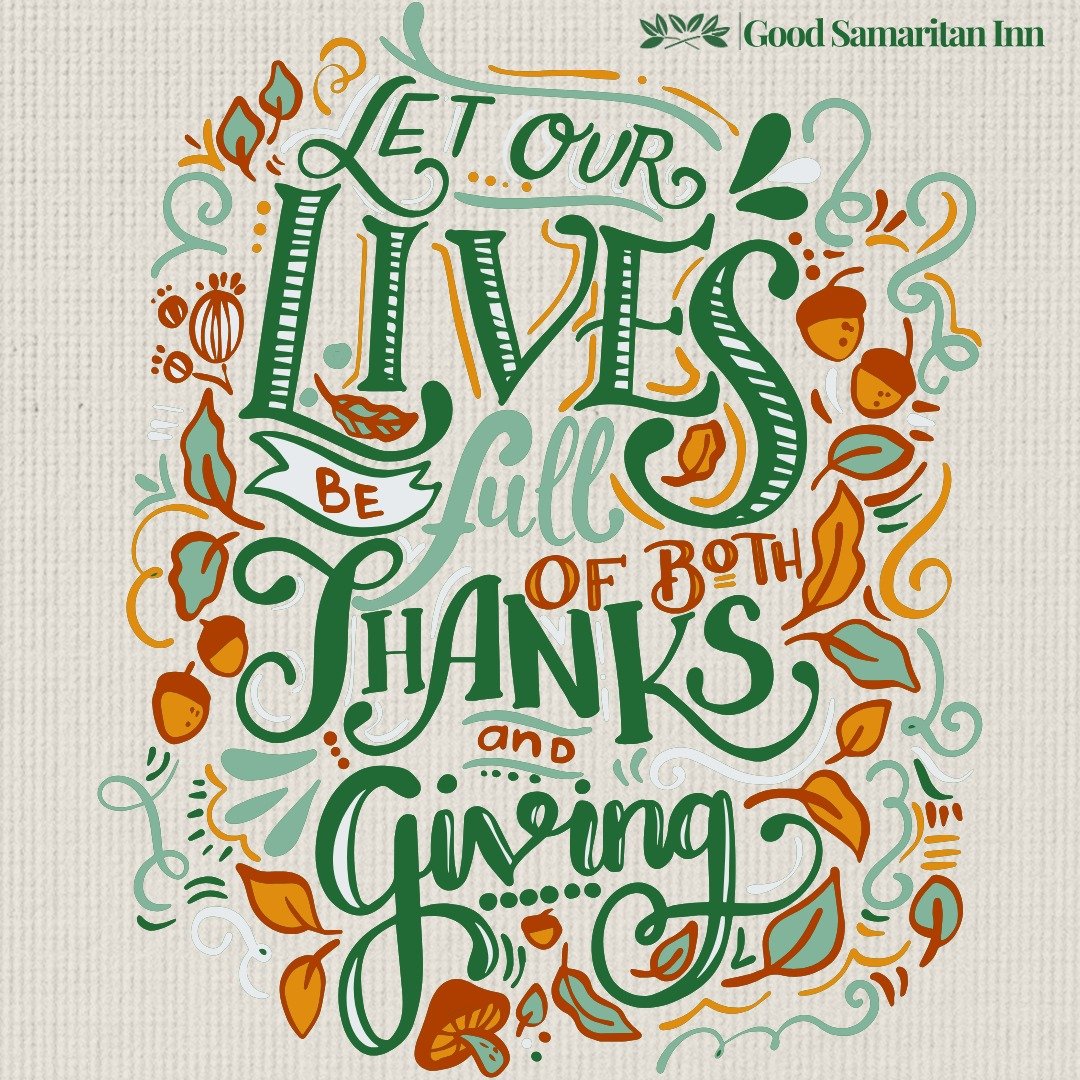 Happy Thanksgiving from all of us at Good Samaritan Inn! 🧡
Today&mdash;and every day&mdash;we are here for our community.

Our doors are open from 11:30am&ndash;1:00pm, serving a free hot Thanksgiving meal to anyone in need. If you or someone you kn