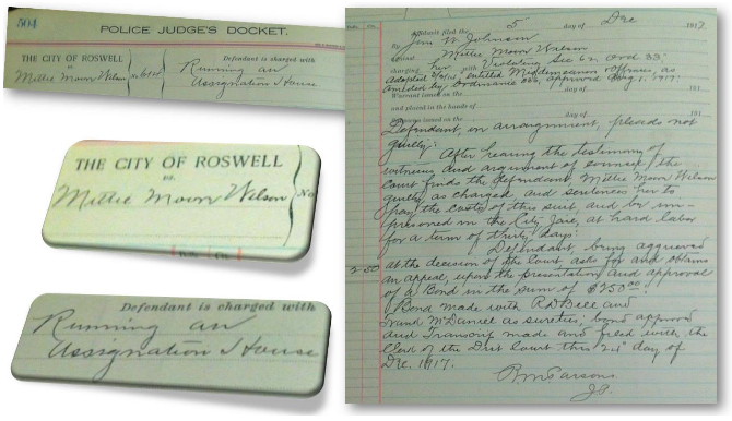 Police Judge’s Docket (Photo by Dr. Nelson, Records courtesy of Southeastern New Mexico Museum)