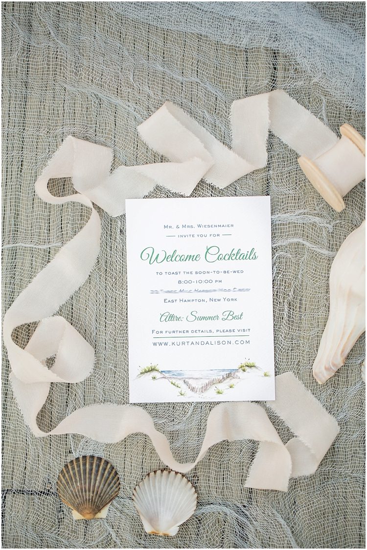 Nautical Romantic Watercolor Crest Wedding Invitation Insert Card