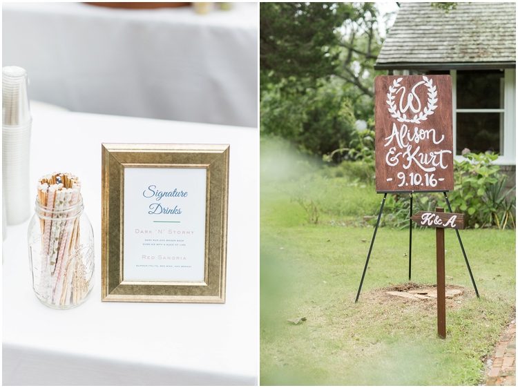 Romantic Hamptons Wedding Custom Signage