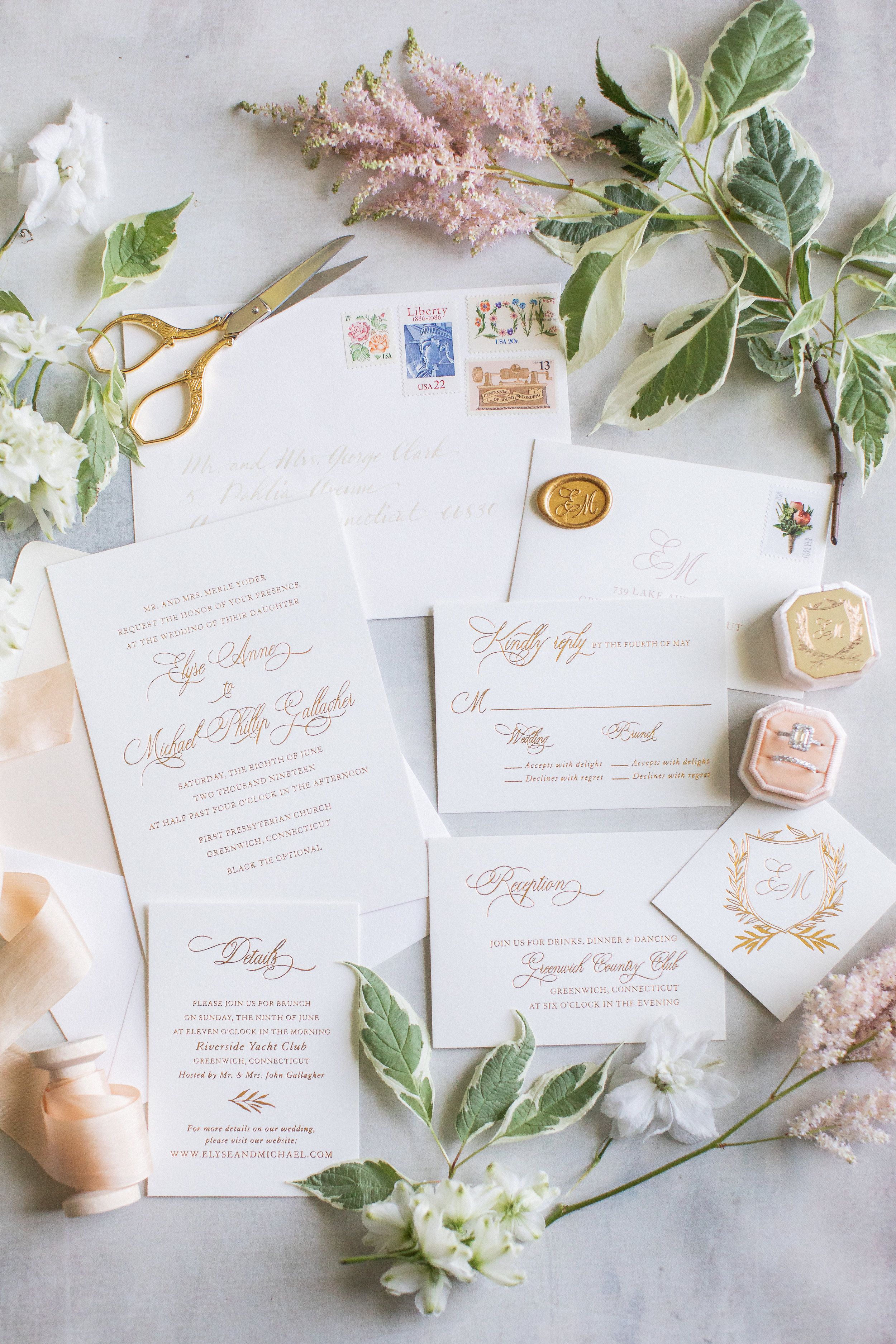  Elyse and Richard Custom Wedding Paper Designs 