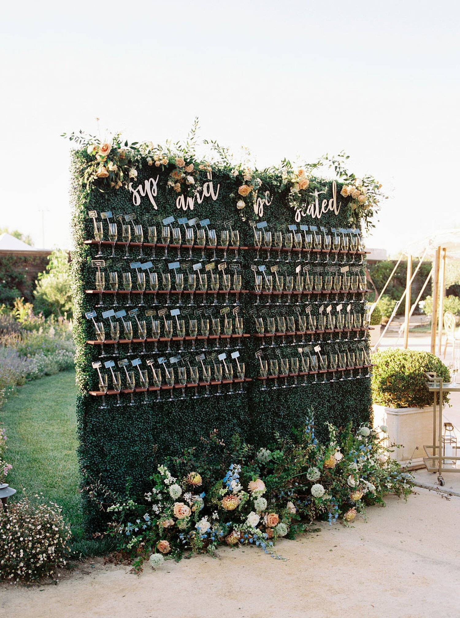 Champagne Escort Card Wall