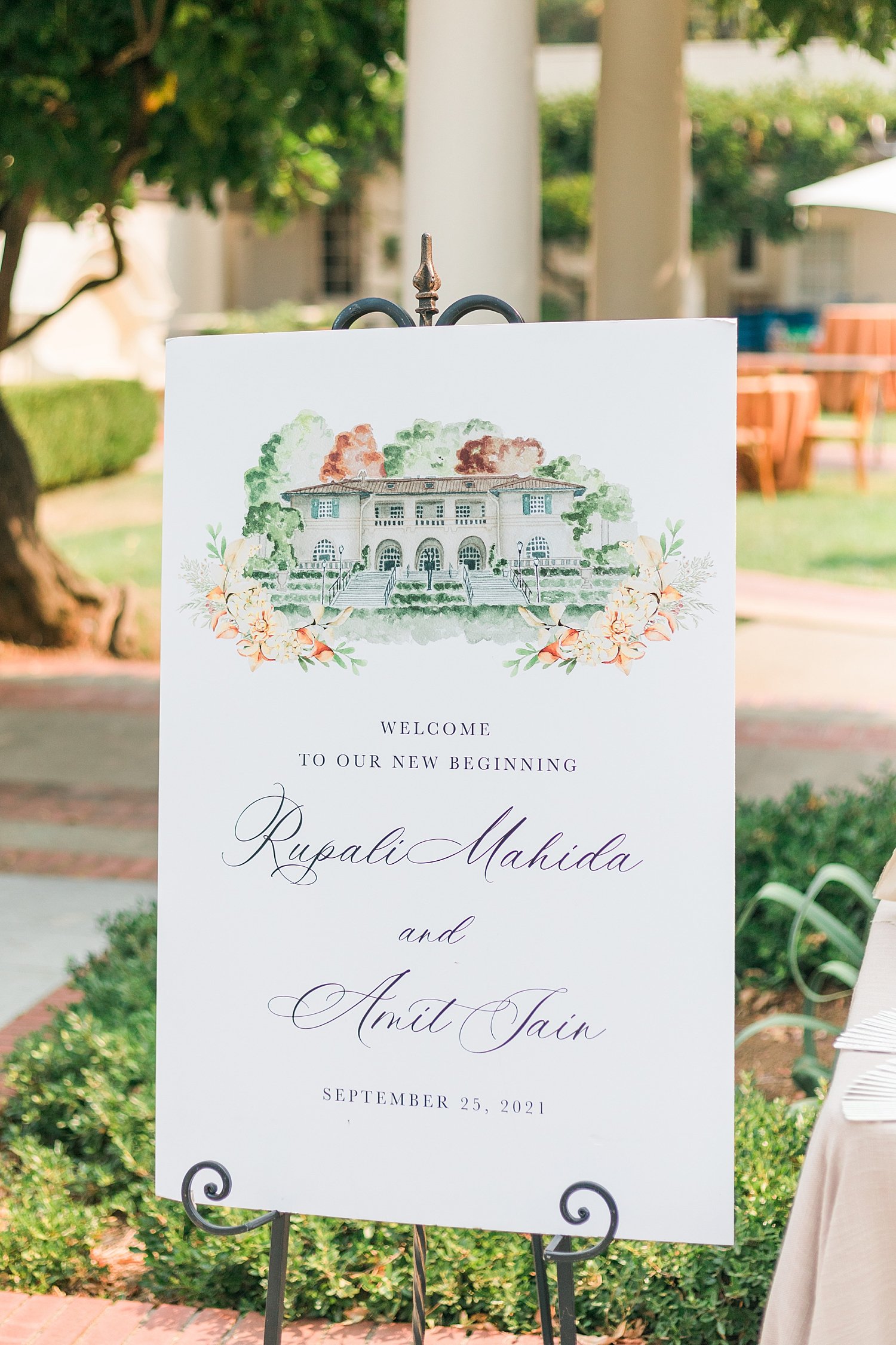 Montalvo Watercolor Venue Illustration Sign