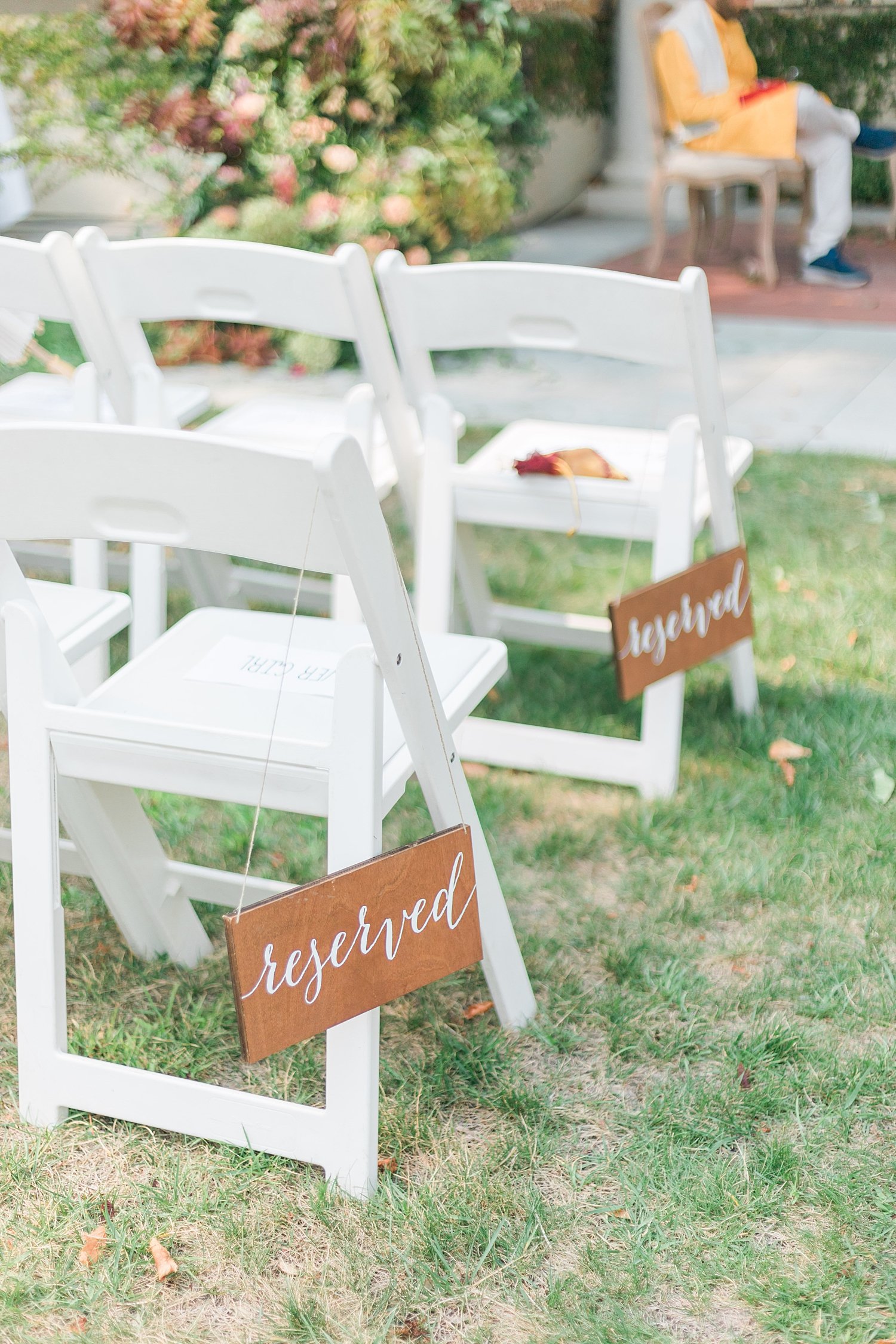 Ceremony Reserved Signs