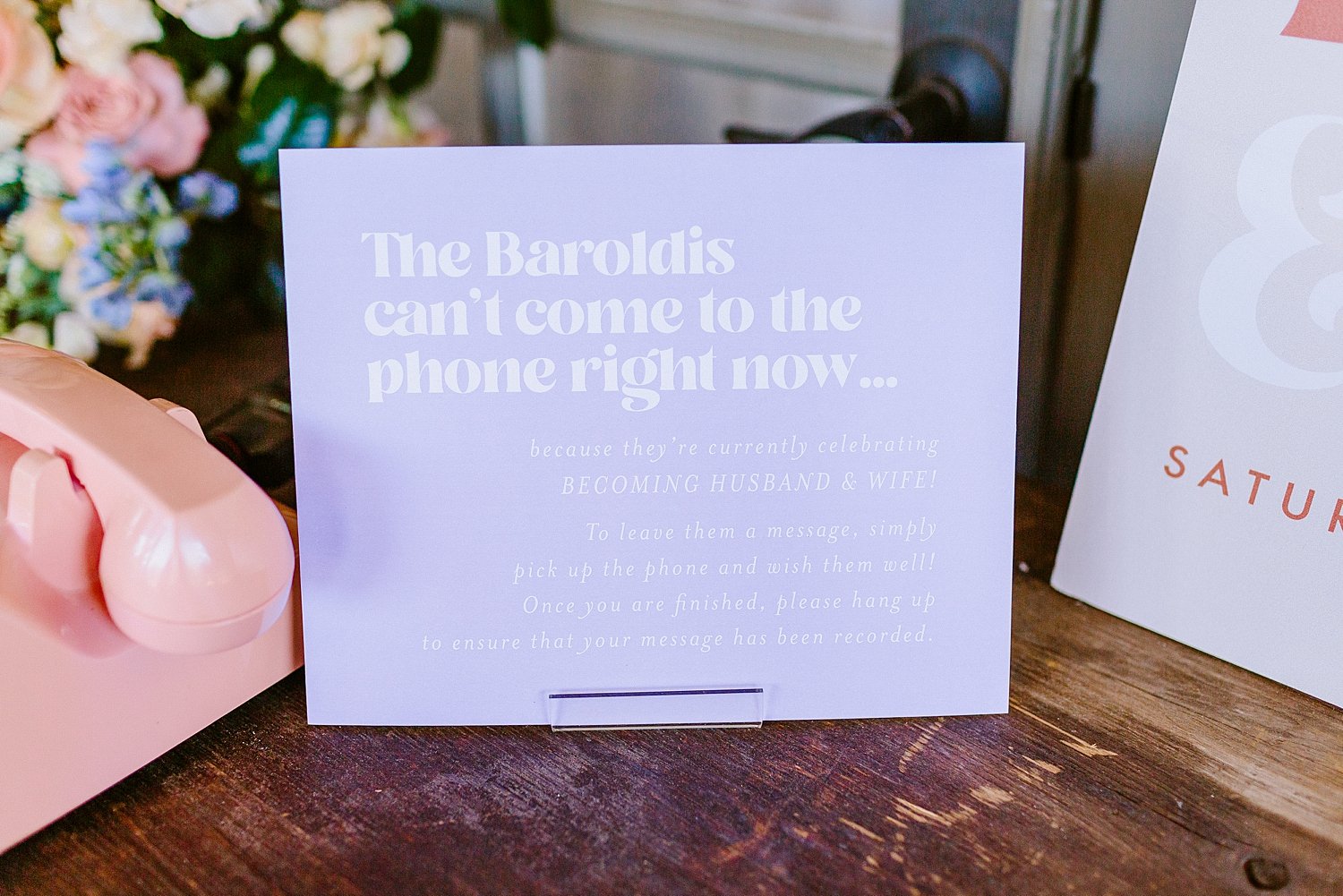 Vintage Phone Wedding Guest Book Sign