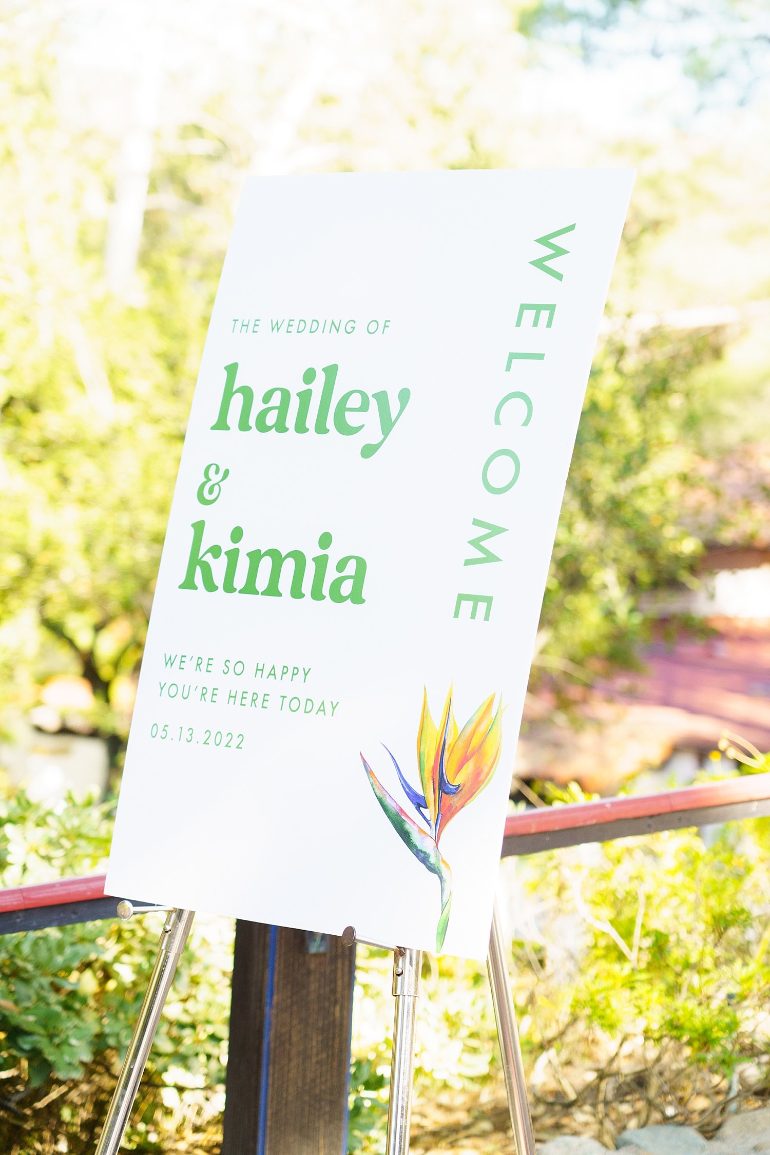 Colorful Wedding Welcome Sign
