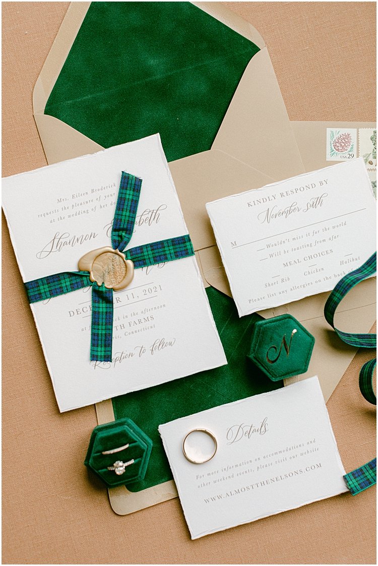 Custom Winter South Farms Velvet Invitation