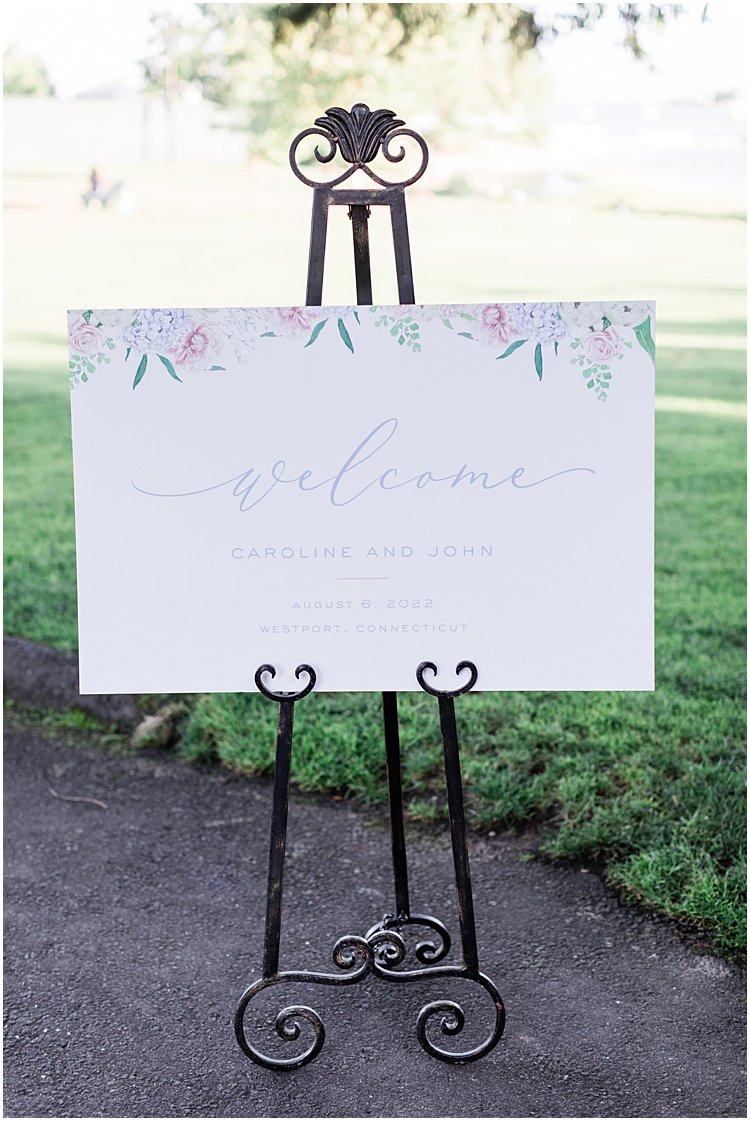 Watercolor floral wedding welcome sign