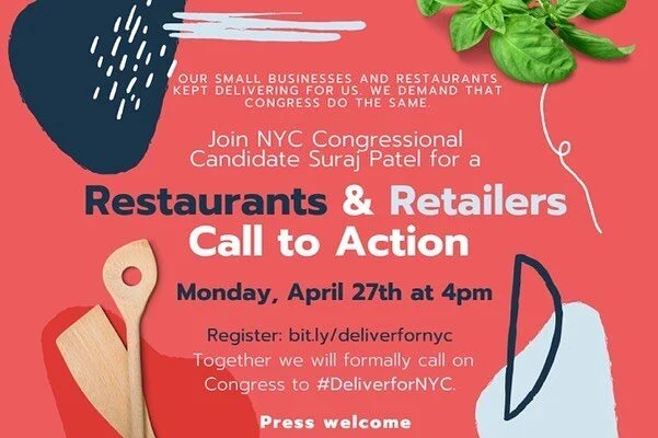 NYC businesses deliver in times of crisis. We demand that Congress do the same. Join me for a call with local businesses next Monday, April 27th at 4pm. Together we will tell Congress we need a long term plan. It's time to #DELIVERFORNYC. Join us: bit.ly/deliverfornyc