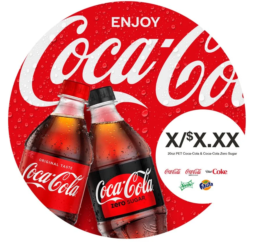  Coca-Cola  circle static cling 