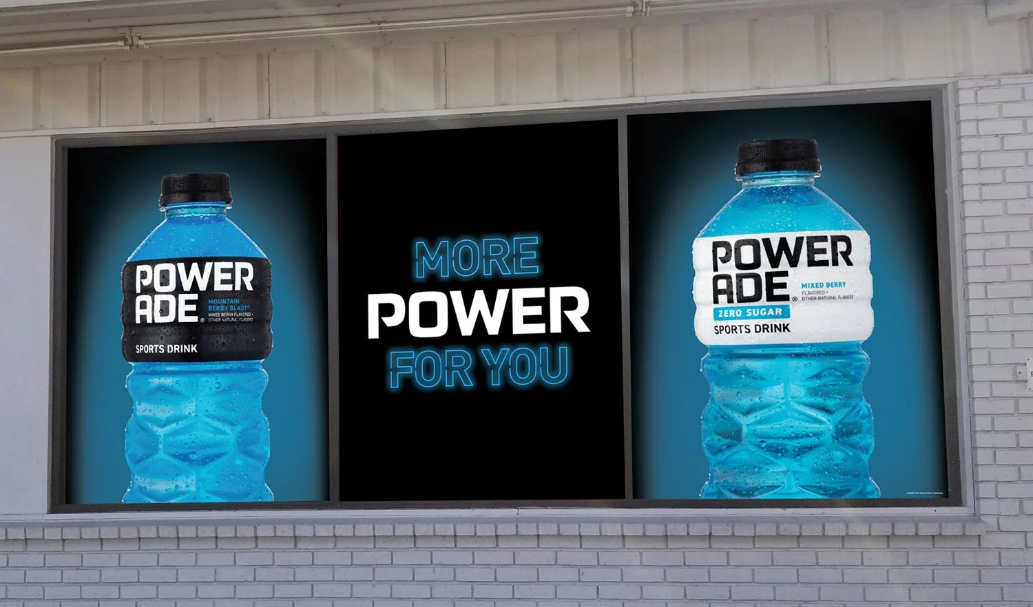   POWERADE  gas station window graphics 
