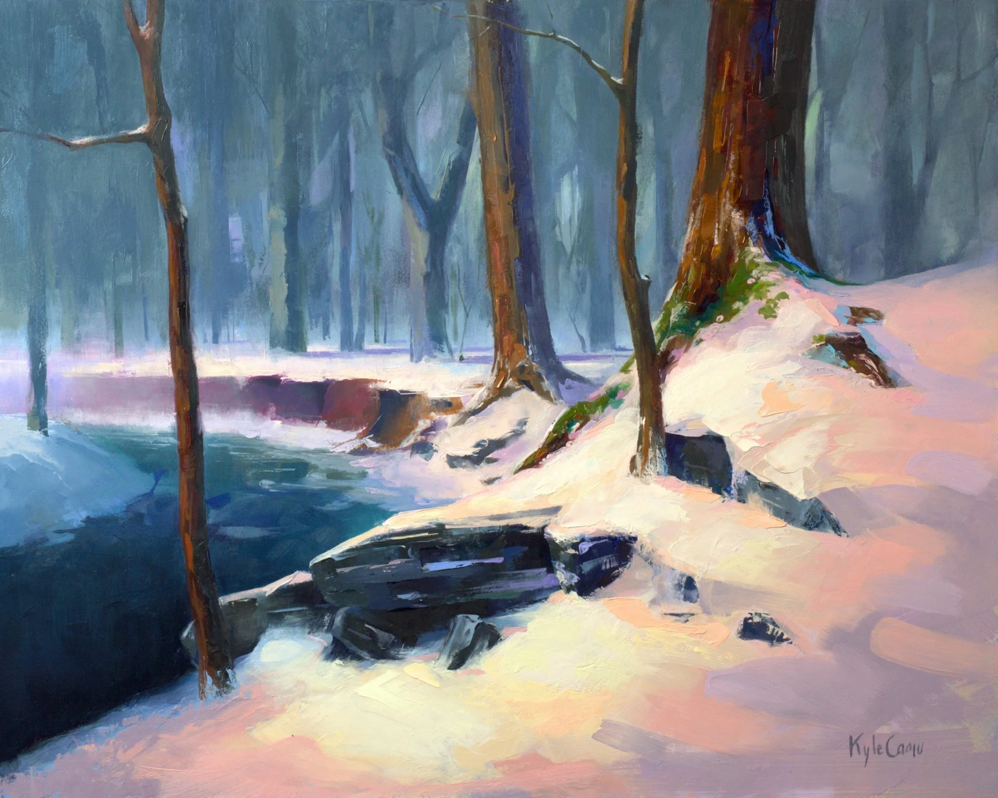 Mine Creek (Oil on Panel)