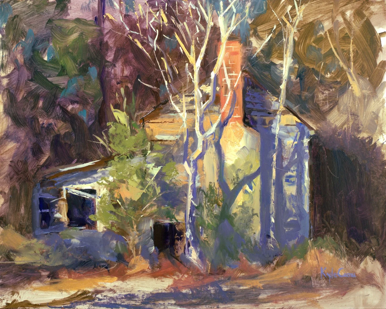 Jon's Shack (Oil on Panel)