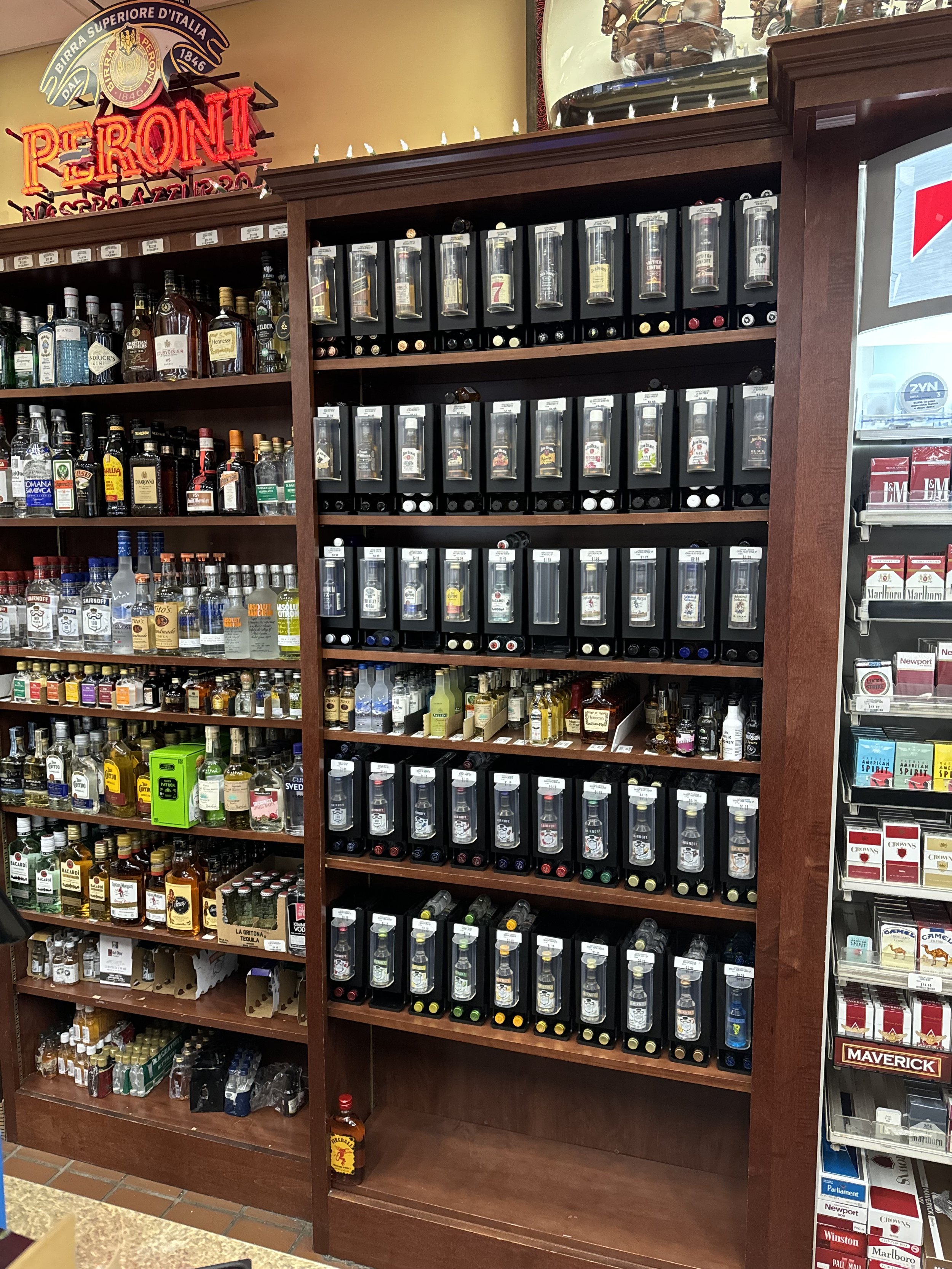 Displays for 50mL mini Liquor Bottles 