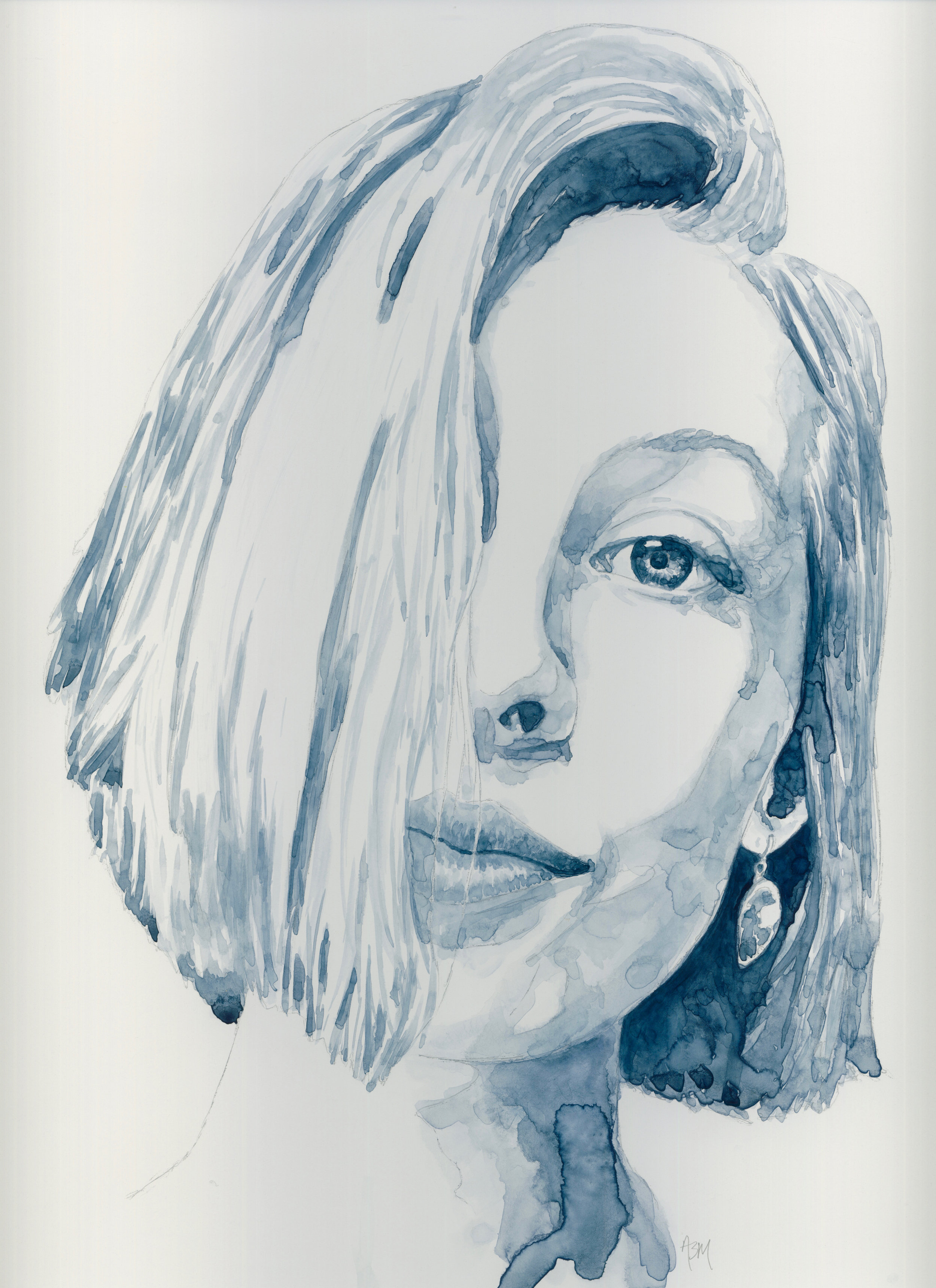 Alicia - Watercolor on Clayboard