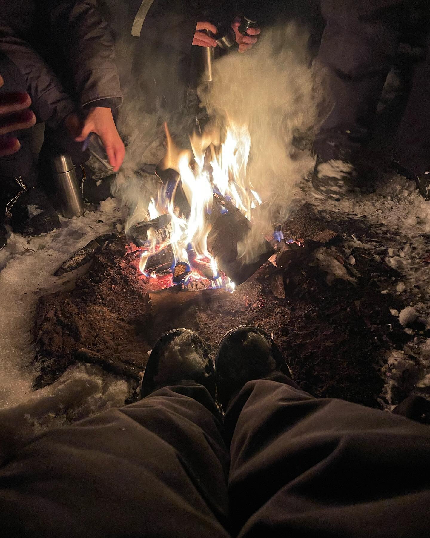 Live update! Currently sitting fireside waiting for the northern lights to come out to play.