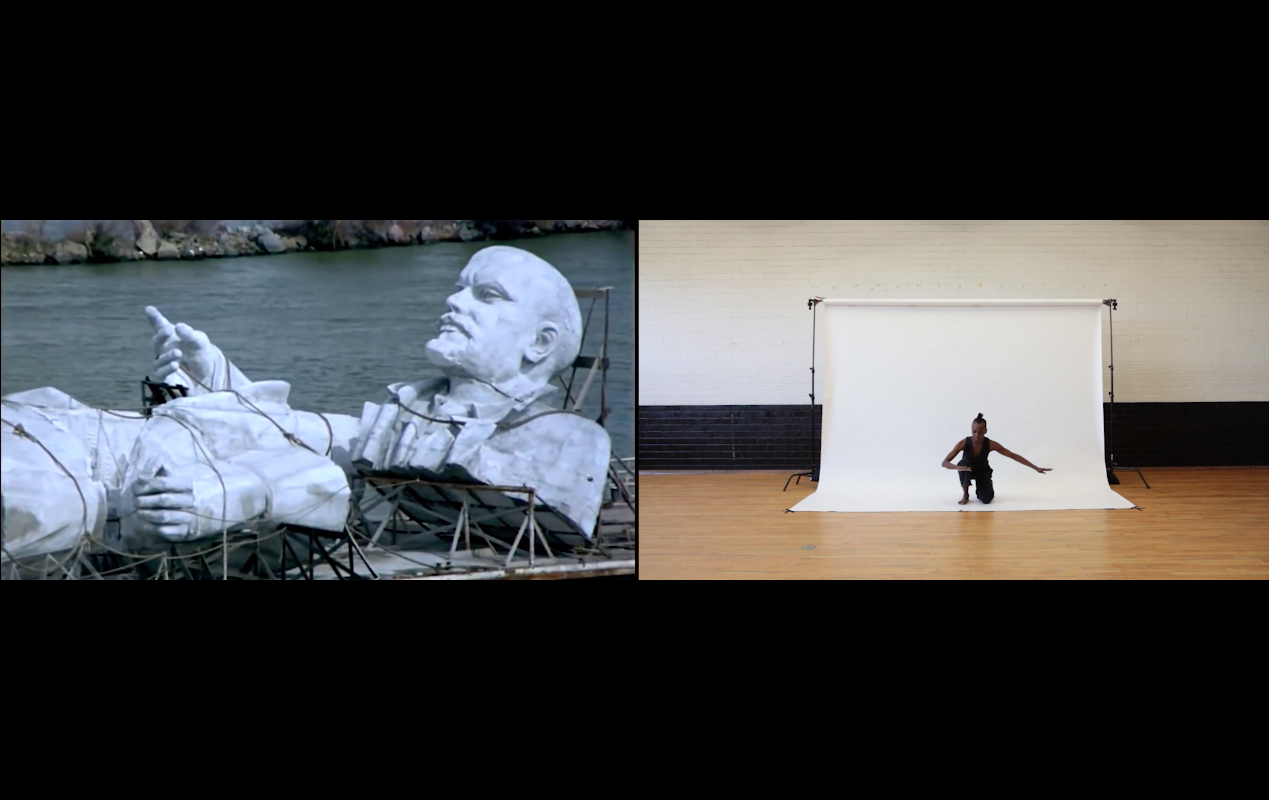 Demonstrative Score 2-Channel Video Still, 2018