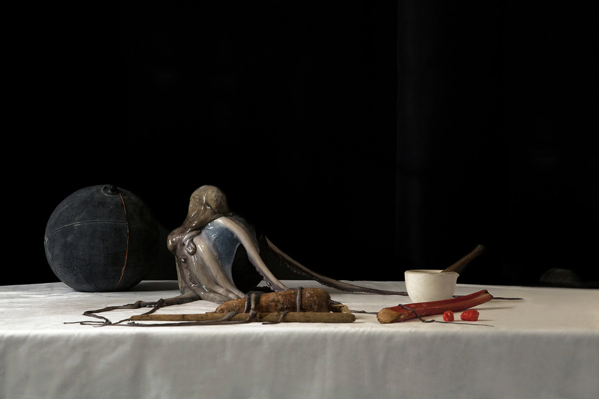 Still Life with Octopus and Inverted Basketballs​, 2018. Digital C-Print. 20 x 30 in.