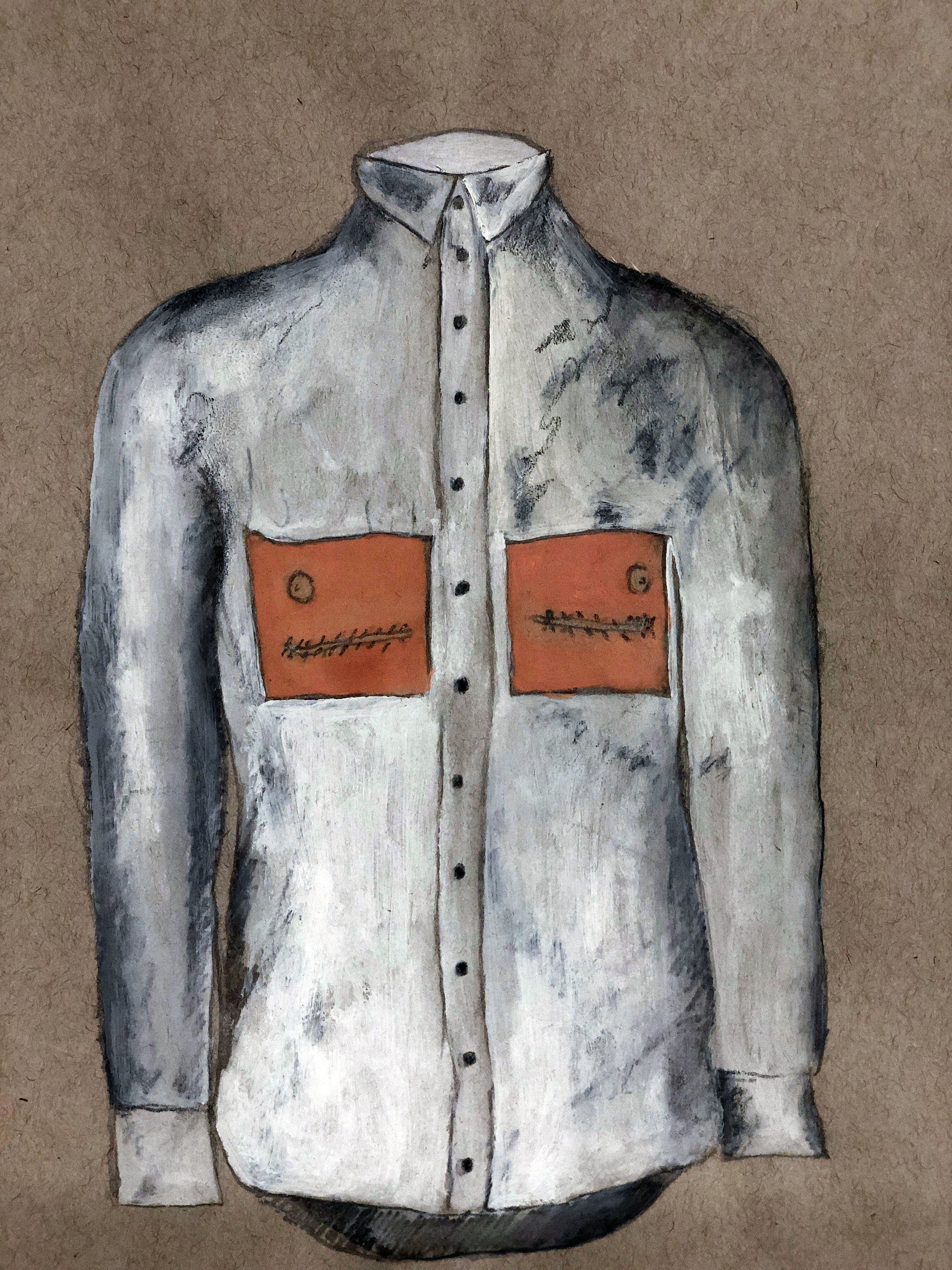 Gregor (After Kafka) (Action Drawing Series), 2016. Graphite and Acrylic on paper. 12 x 8.75 in.