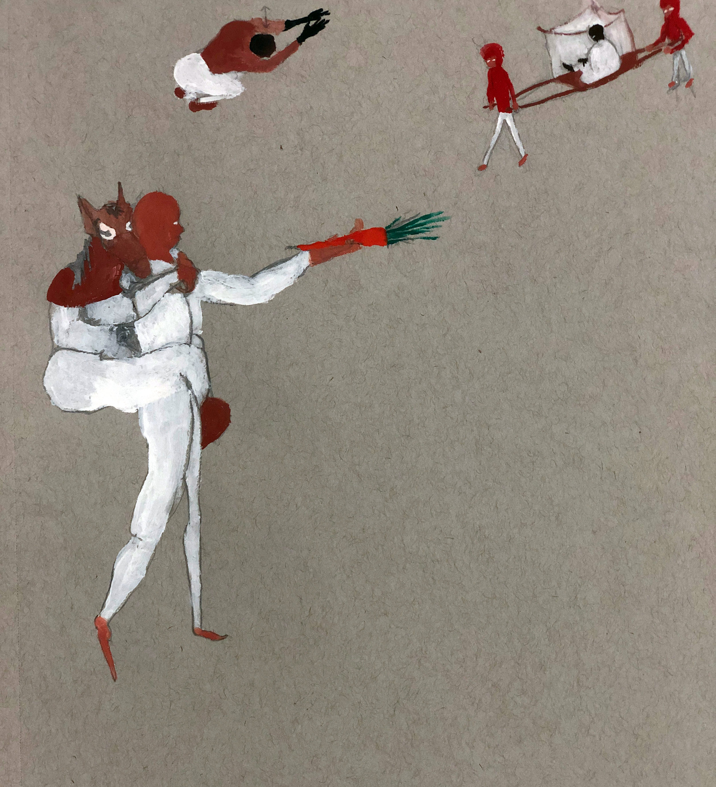 Description of a Struggle (After Kafka) (Action Drawing Series), 2016. Graphite and Acrylic on paper. 12 x 8.75 in.