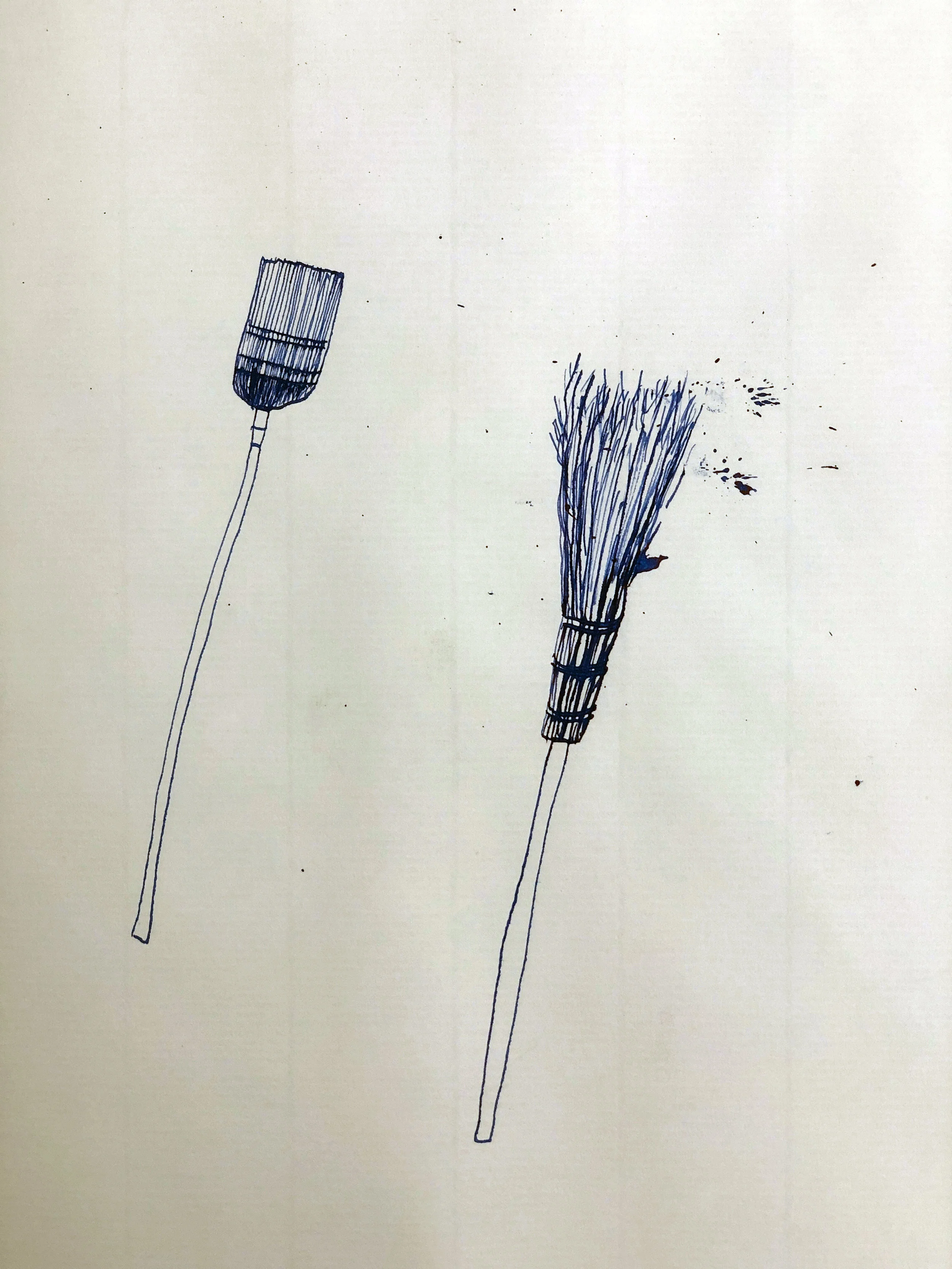 Untitled (Action Drawing Series), 2018. Ink on Paper. 11.5 x 8 in.