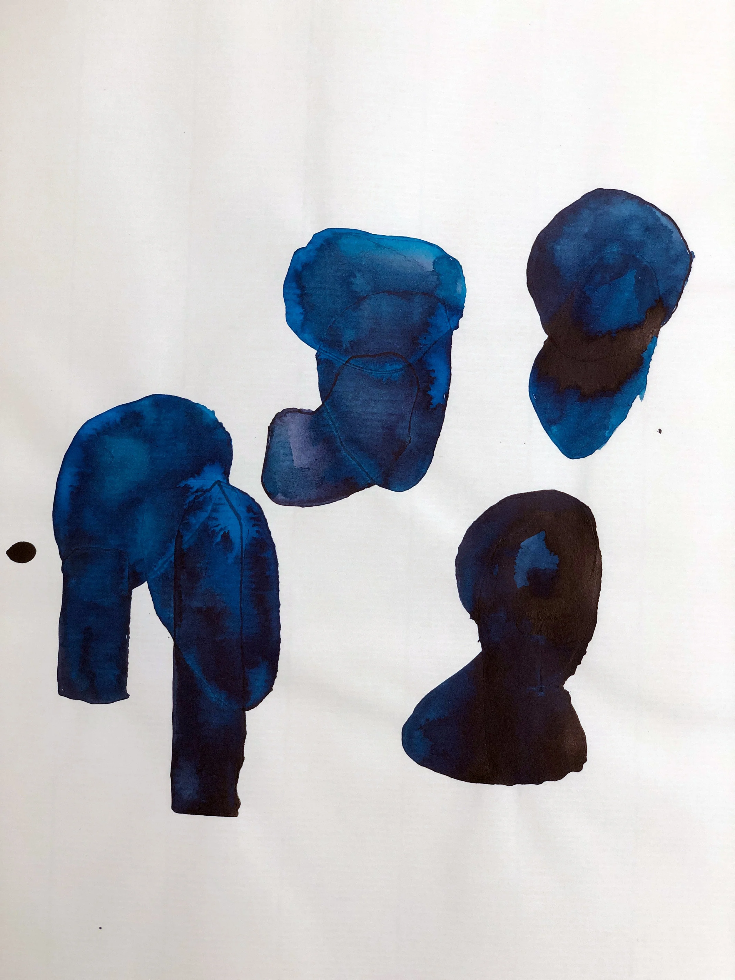 Individual(s) (Action Drawing Series), 2018. Ink on Paper. 11.5 x 8 in.